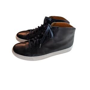 Men’s Magnanni Navy Leather Lace Up High Top Sneakers/Boots. Size 12